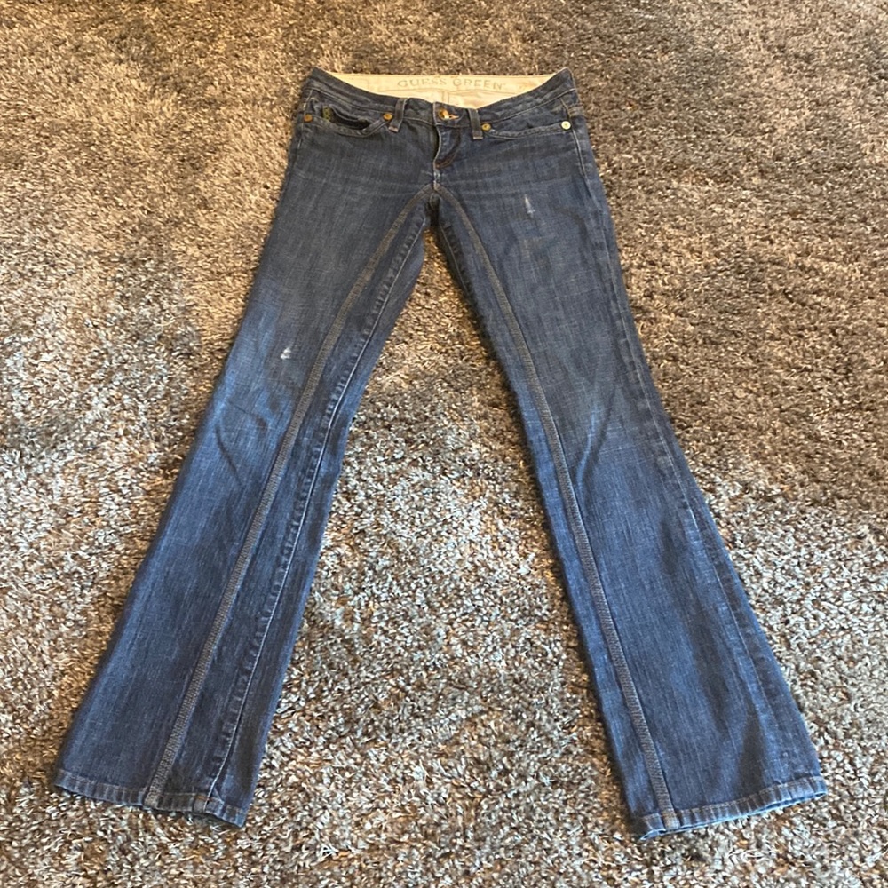 Guess green vintage jeans from early 2000.
